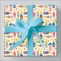 Foto ilustrativa Papel de Presente - Caixa Criativa Com 75 Rolos