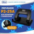 Foto ilustrativa PERFURADOR 2 FUROS 25 FOLHAS P2-25A PRETO
