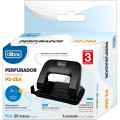 Foto ilustrativa PERFURADOR 2 FUROS 25 FOLHAS P2-25A PRETO