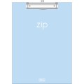 Foto ilustrativa Prancheta A4 Zip - Azul-Claro