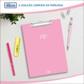 Foto ilustrativa Prancheta A4 Zip - Rosa-Claro