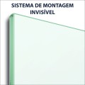 Foto ilustrativa Quadro Branco Magnético Vidro InvisaMount 127x71cm