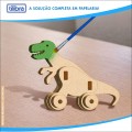 Foto ilustrativa Quebra-cabeça 3D Madeira T-Rex