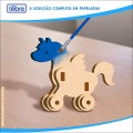 Foto ilustrativa Quebra-Cabeça 3D Madeira Unicórnio