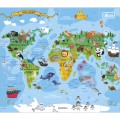 Foto ilustrativa Quebra-Cabeça Caixa Individual 24 Peças Mapa Mundi
