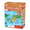 Foto ilustrativa Quebra-Cabeça Caixa Individual 24 Peças Mapa Mundi