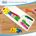 Foto ilustrativa Quebra-Cabeça Madeira Girafa