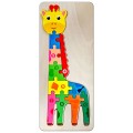 Foto ilustrativa Quebra-Cabeça Madeira Girafa