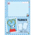 Foto ilustrativa Refil para Tilidisco Universitário Snoopy 90G 50F