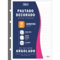 Foto ilustrativa Refil Tiliflex para Caderno Argolado Colegial Decorado Feminino 80 Folhas