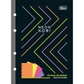Foto ilustrativa Refil Tiliflex para Caderno Argolado Colegial Neon Kori 80 Folhas