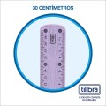 Foto ilustrativa Régua Flexível 30cm Lilás com Glitter