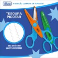 Foto ilustrativa Tesoura de Picotar 135mm Zig Zag e Onda - Sortido